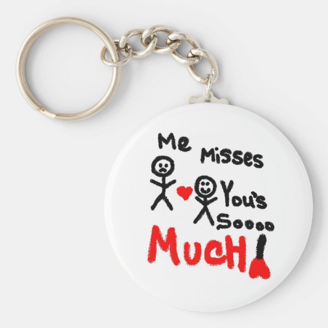 Me Misses You's Stick People Key Ring (Front)