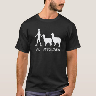Me My Follower Alpaca Llama Lama Cute Animal Soci T-Shirt