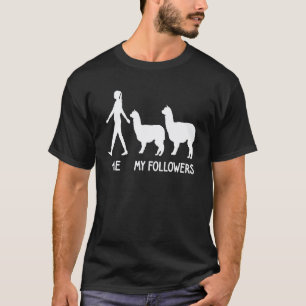 Me My Follower Alpaca Llama Lama Cute Animal Soci T-Shirt