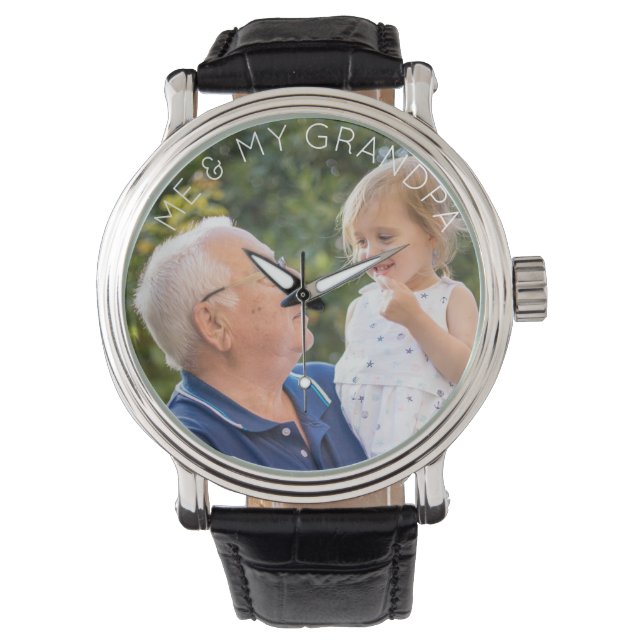 Me & My Grandpa Custom Child Photo Watch (Front)