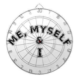 Me Myself And I Typography Dartboard