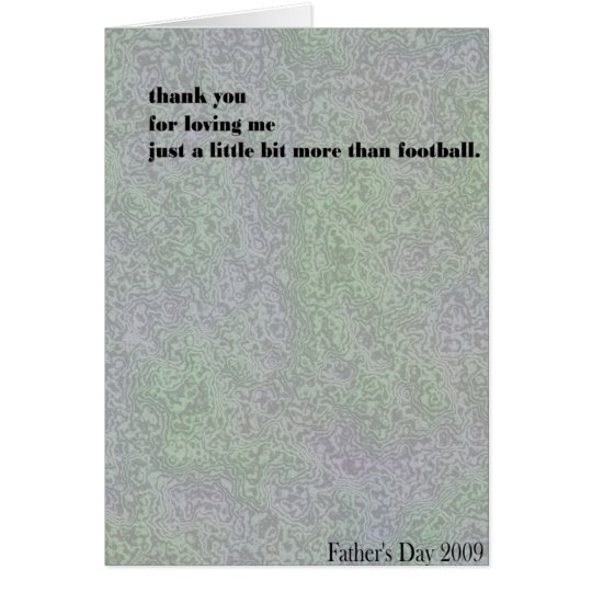 me or football? card