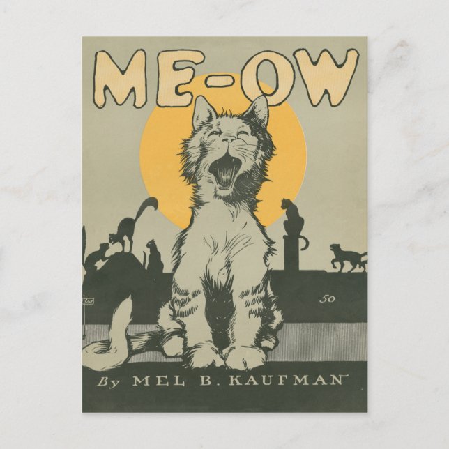 Me-ow Postcard (Front)