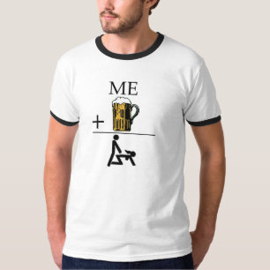 Me Plus Beer Equals Naughty T-Shirt