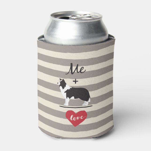 Me plus Border Collie equal Love Can Cooler (Can Front)