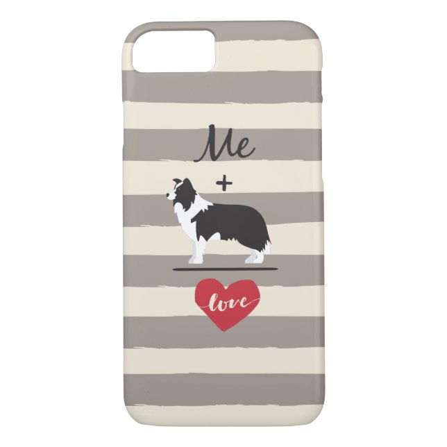 Me plus Border Collie equal Love Cute Phone Case (Back)