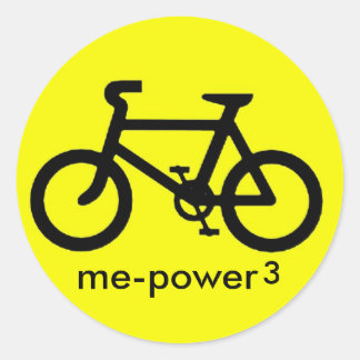 me-power, 3 classic round sticker