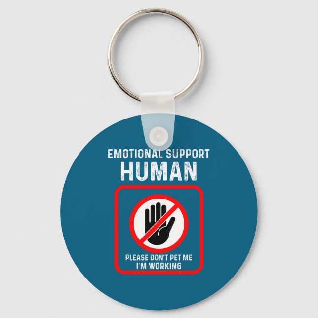 Me Shirt Emotional Support Human Halloween Costume Key Ring (Front)