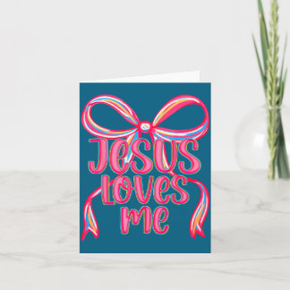 Me Shirt Jesus Loves Preppy Bow Christian Card