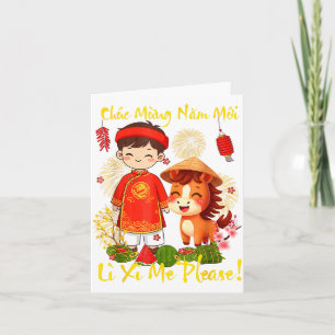 Me Shirt Li Xi Please Tet Vietnamese Card