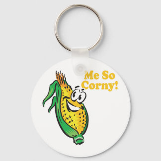 Me SO Corny  corn  cob Key Ring
