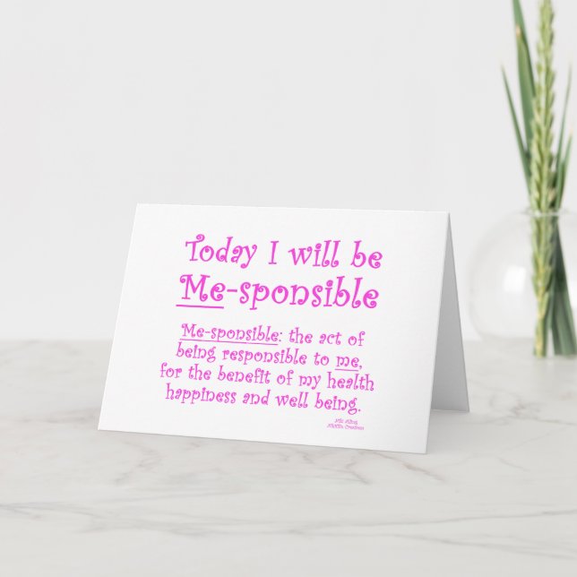 Me-Sponsible Card (Front)