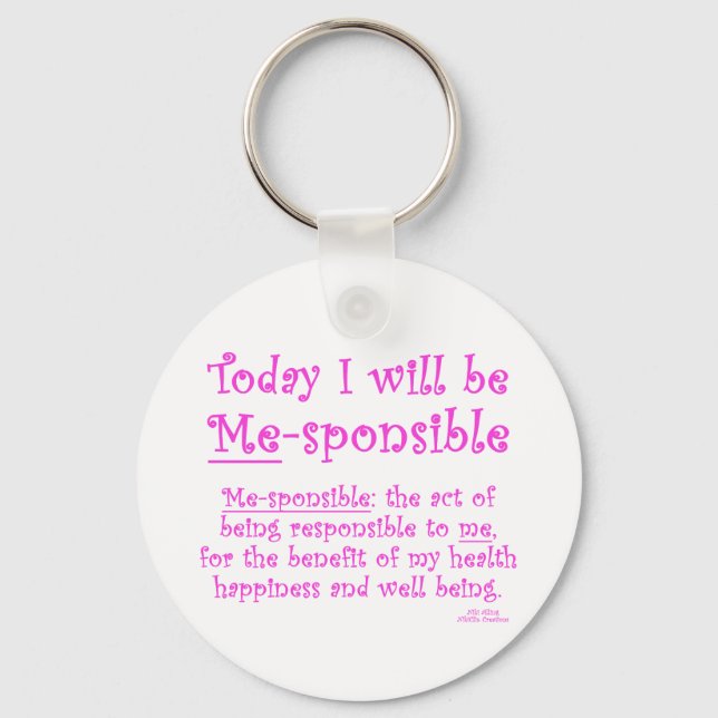 Me-Sponsible Key Ring (Front)