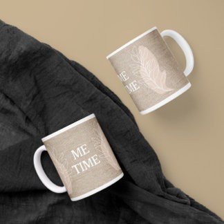 Me Time Branch line drawing abstract Boho Minimal  Coffee Mug