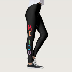 ME TOO in Rainbow Colours Black Leggings