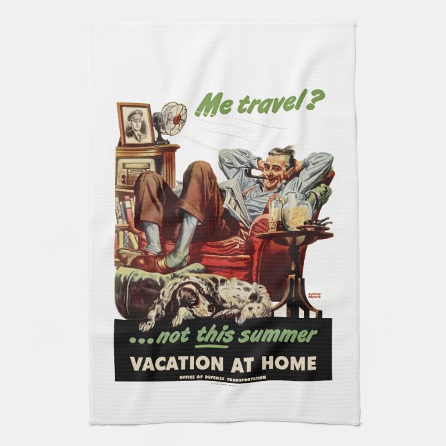 Me Travel ? Tea Towel (Vertical)