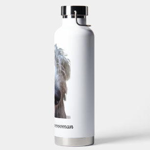 Me Walk My Hoooooman Irish Wolfhound  Water Bottle