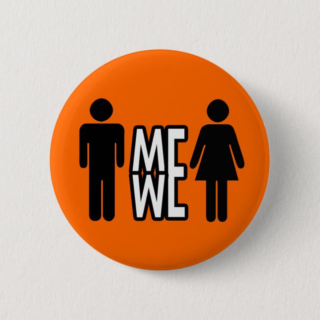 Me & We 6 Cm Round Badge (Front)