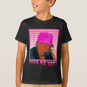 Me Yet Donald Trump 2024 Holding Phone Call Pink  T-Shirt