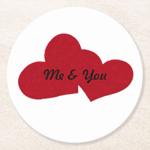 "Me & You" Heart Coasters