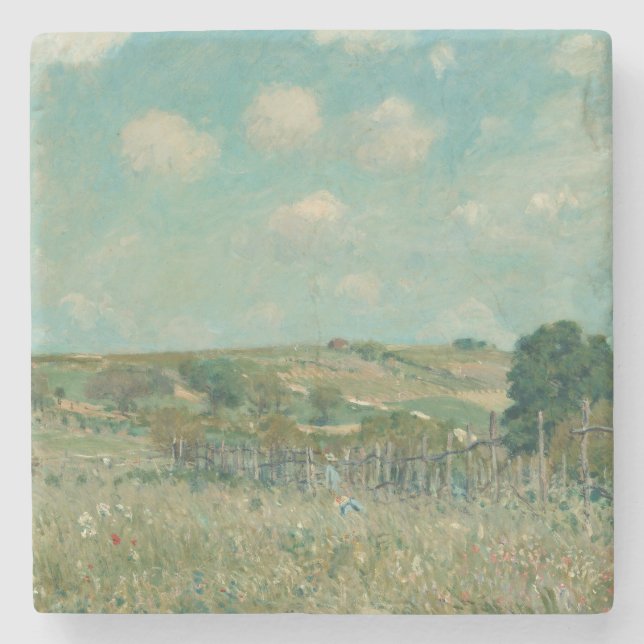 Meadow | Alfred Sisley | National Gallery of Art Stone Coaster (Front)