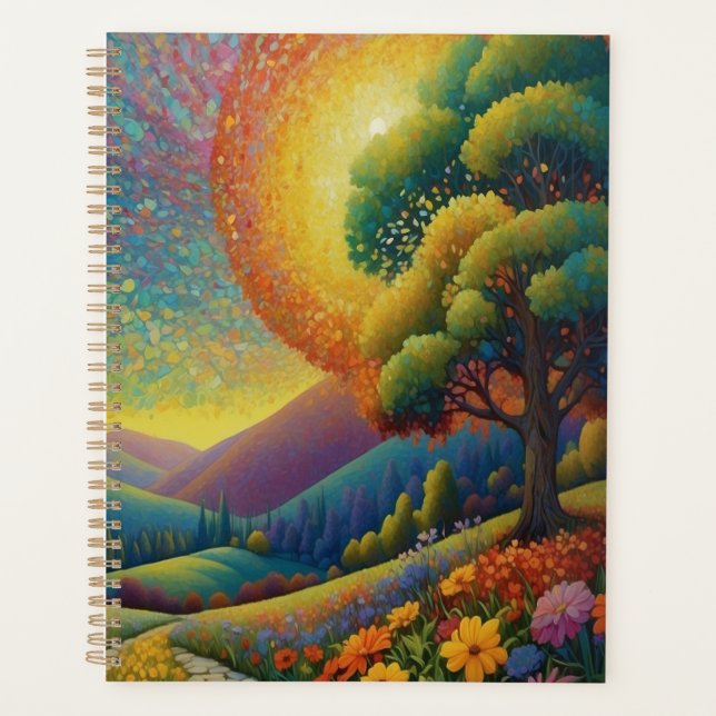 Meadow and Flowers Colorful Art Planner (Front)
