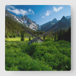 Meadow and Mt. Stuart Square Wall Clock