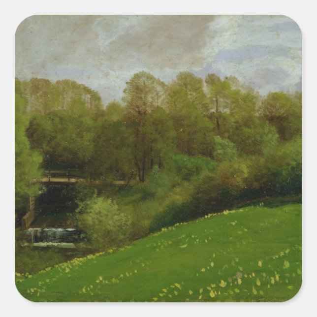 Meadow and Woodland, 1895 Square Sticker (Front)