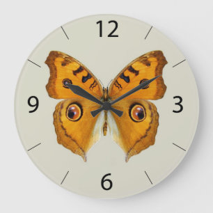 Meadow Argus Butterfly Large Clock
