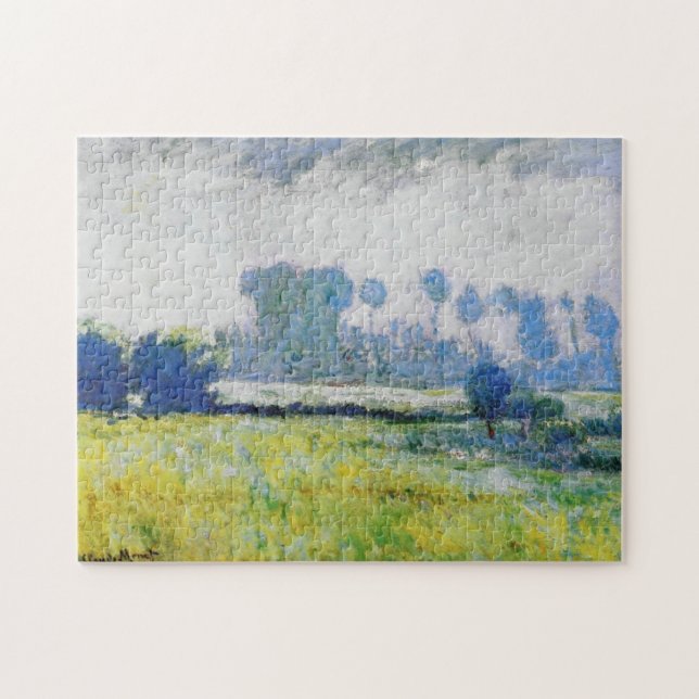 Meadow at Giverny Morning Monet Fine Art Jigsaw Puzzle (Horizontal)