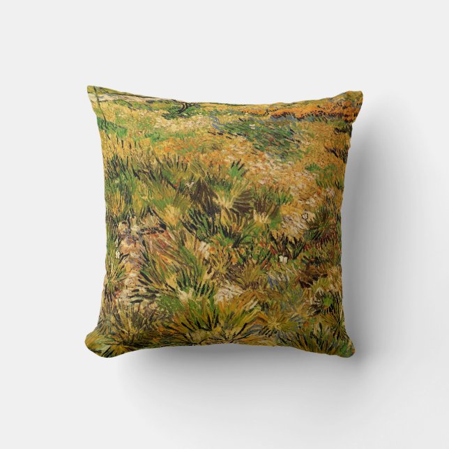 Meadow at Saint Paul Hospital by Vincent van Gogh Cushion (Front)