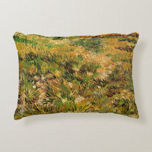 Meadow at Saint Paul Hospital by Vincent van Gogh Decorative Cushion