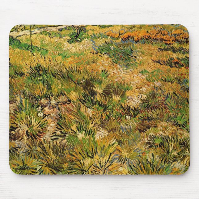 Meadow at Saint Paul Hospital by Vincent van Gogh Mouse Mat (Front)