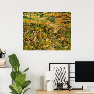 Meadow at Saint Paul Hospital by Vincent van Gogh Poster