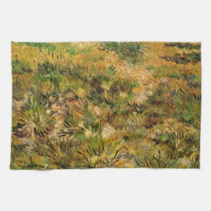 Meadow at Saint Paul Hospital by Vincent van Gogh Tea Towel