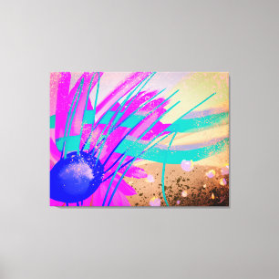 Meadow at sunset - Abstract Canvas Print
