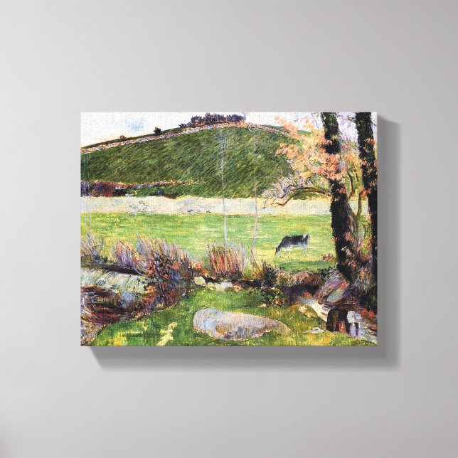 Meadow at the Banks of Aven by Paul Gauguin  Canvas Print (Front)