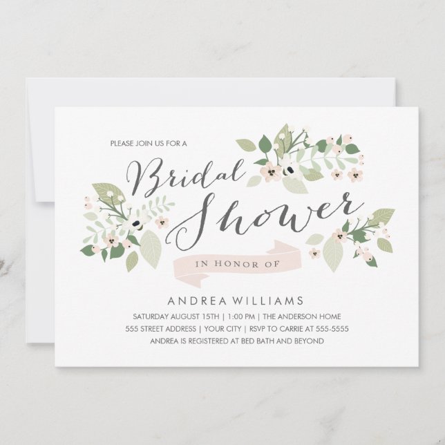 Meadow Blooms Bridal Shower Invite (Front)