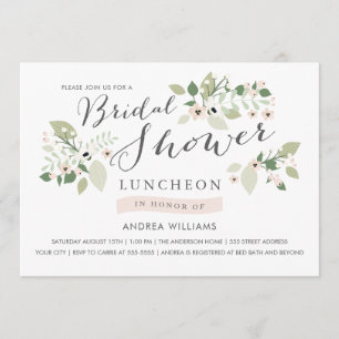 Meadow Blooms Bridal Shower Luncheon Invite
