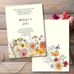 Meadow Bohemian Wildflower Wedding Invitation