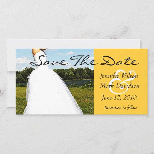 Meadow Bride Save The Date Photo Card (Front)