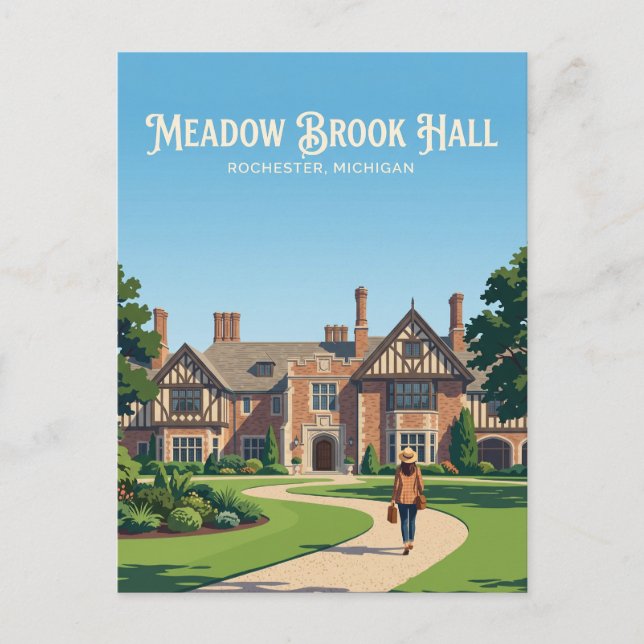 Meadow Brook Hall USA Postcard (Front)