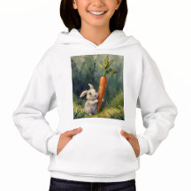 Meadow Bunny Dreams: Whimsical Hoodie
