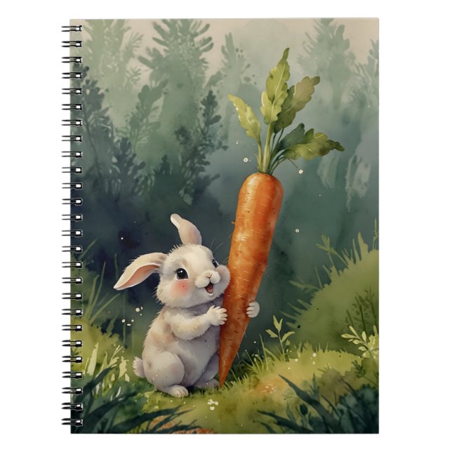Meadow Bunny Dreams: Whimsical Notebook  (Front)