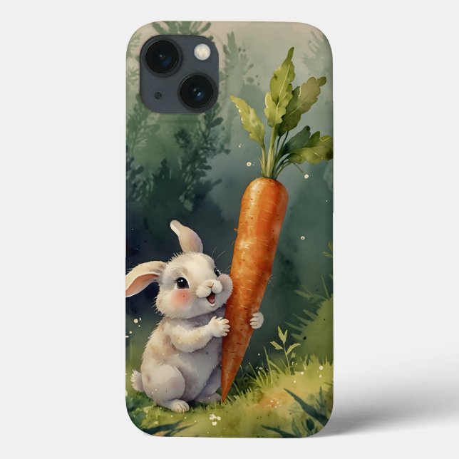 Meadow Bunny Dreams: Whimsical Phone Case  (Back)