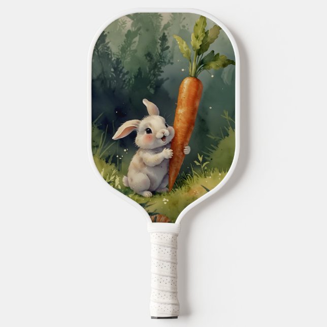 Meadow Bunny Dreams: Whimsical Pickleball Paddle (Front)