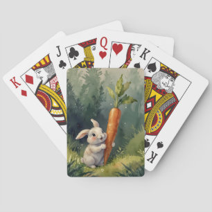 Meadow Bunny Dreams: Whimsical Playing Cards 