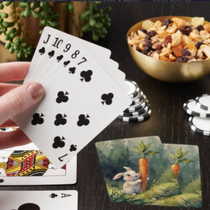 Meadow Bunny Dreams: Whimsical Playing Cards 