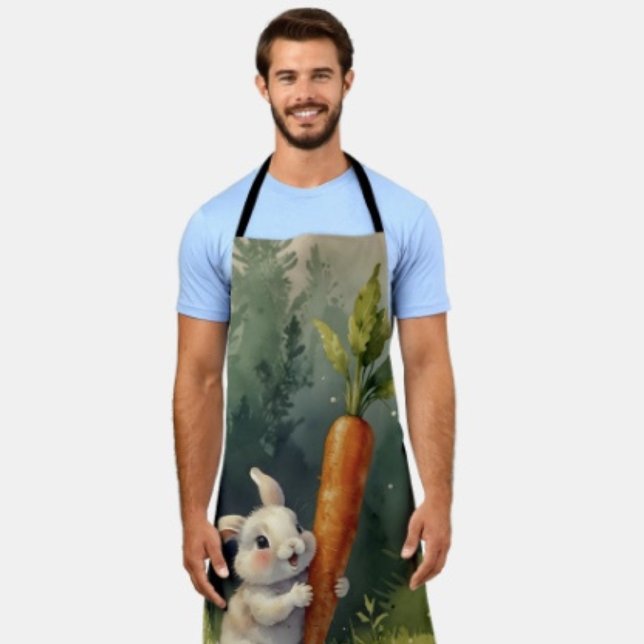 Meadow Bunny Dreams: Whimsical Print Apron  (Creator Uploaded)