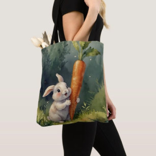 Meadow Bunny Dreams: Whimsical Tote Bag